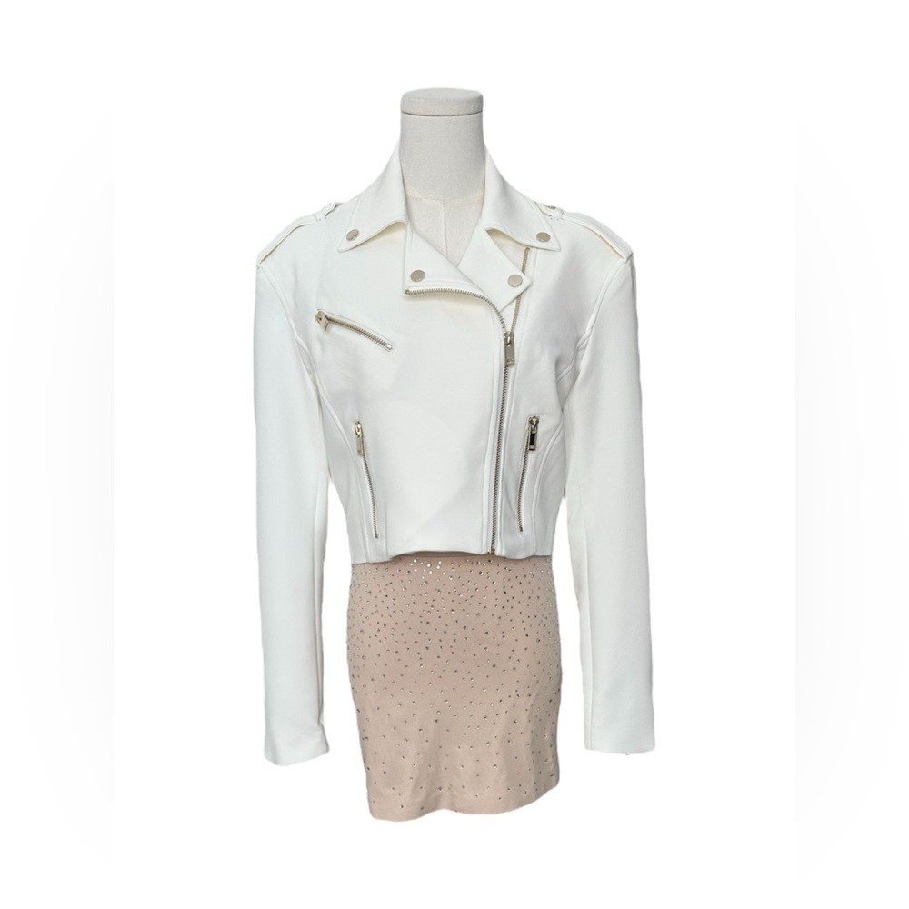 GENERATION LOVE Nina Crystal Mini Skirt in Bare Nude Women Size XS $225 MSRP NEW